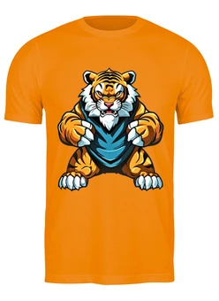 Заказать мужскую футболку в Москве. Футболка классическая Тигр  от Print design  - готовые дизайны и нанесение принтов.