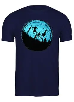 Заказать мужскую футболку в Москве. Футболка классическая Ski Jump от oneredfoxstore@gmail.com - готовые дизайны и нанесение принтов.