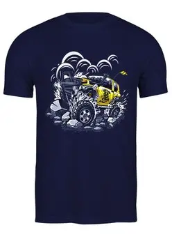 Заказать мужскую футболку в Москве. Футболка классическая Внедорожник   от T-shirt print  - готовые дизайны и нанесение принтов.