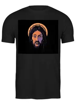 Заказать мужскую футболку в Москве. Футболка классическая Иисус Христос от kino.printio.ru - готовые дизайны и нанесение принтов.