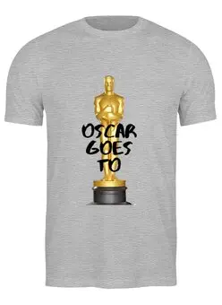 Заказать мужскую футболку в Москве. Футболка классическая oscar goes to by KKARAVAEV от Design Ministry - готовые дизайны и нанесение принтов.