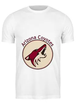 Заказать мужскую футболку в Москве. Футболка классическая Arizona Coyotes от kspsshop - готовые дизайны и нанесение принтов.