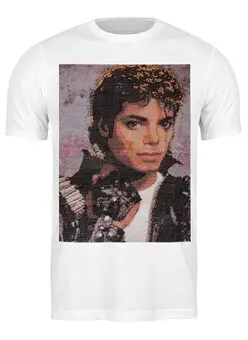 Заказать мужскую футболку в Москве. Футболка классическая Майкл Джексон от kan - готовые дизайны и нанесение принтов.