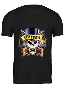 Заказать мужскую футболку в Москве. Футболка классическая Guns'n'Roses  от rancid - готовые дизайны и нанесение принтов.