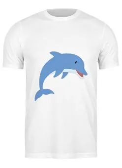 Заказать мужскую футболку в Москве. Футболка классическая Дельфин от nadegda - готовые дизайны и нанесение принтов.