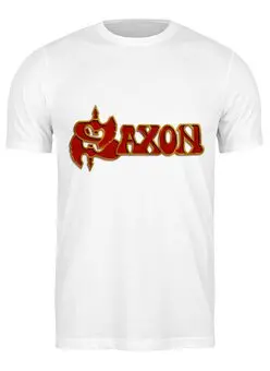 Заказать мужскую футболку в Москве. Футболка классическая Saxon Band от Leichenwagen - готовые дизайны и нанесение принтов.