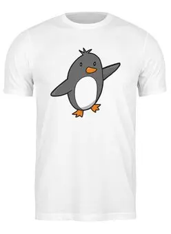 Заказать мужскую футболку в Москве. Футболка классическая Веселый Пингвин от nadegda - готовые дизайны и нанесение принтов.