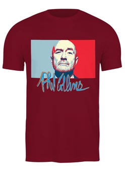 Заказать мужскую футболку в Москве. Футболка классическая Phil Collins  от Print design  - готовые дизайны и нанесение принтов.