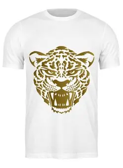 Заказать мужскую футболку в Москве. Футболка классическая Леопард от valezar - готовые дизайны и нанесение принтов.