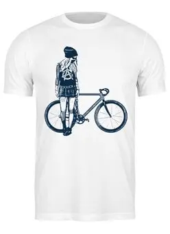 Заказать мужскую футболку в Москве. Футболка классическая Bike Punk от oneredfoxstore@gmail.com - готовые дизайны и нанесение принтов.