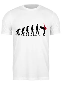 Заказать мужскую футболку в Москве. Футболка классическая Эволюция от Zamula - готовые дизайны и нанесение принтов.