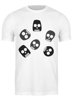 Заказать мужскую футболку в Москве. Футболка классическая Skulls от oneredfoxstore@gmail.com - готовые дизайны и нанесение принтов.