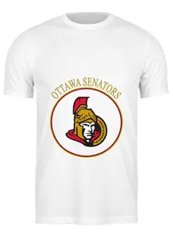 Заказать мужскую футболку в Москве. Футболка классическая Ottawa Senators от kspsshop - готовые дизайны и нанесение принтов.