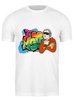 Заказать мужскую футболку в Москве. Футболка классическая Т2 I Love MSU (Bright) от AR Print - готовые дизайны и нанесение принтов.