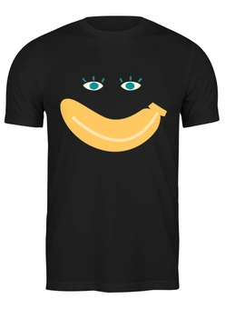 Заказать мужскую футболку в Москве. Футболка классическая Банановый смайл от skynatural - готовые дизайны и нанесение принтов.