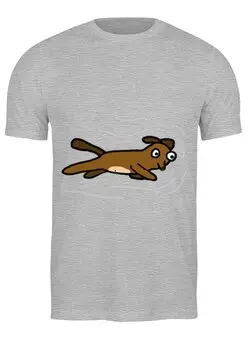 Заказать мужскую футболку в Москве. Футболка классическая Собачка без фона от ALN  shop - готовые дизайны и нанесение принтов.