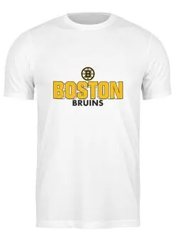 Заказать мужскую футболку в Москве. Футболка классическая Boston Bruins от kspsshop - готовые дизайны и нанесение принтов.