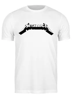 Заказать мужскую футболку в Москве. Футболка классическая Логотип группы «Metallica» от metallica - готовые дизайны и нанесение принтов.