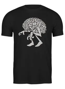 Заказать мужскую футболку в Москве. Футболка классическая BRAIN / Мозг от crash - готовые дизайны и нанесение принтов.