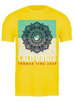 Заказать мужскую футболку в Москве. Футболка классическая Калифорния от balden - готовые дизайны и нанесение принтов.
