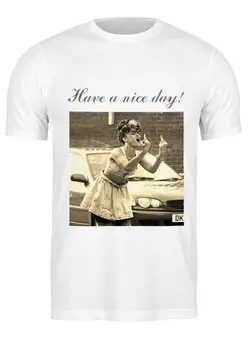 Заказать мужскую футболку в Москве. Футболка классическая Хорошего дня! от gent777 - готовые дизайны и нанесение принтов.