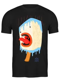 Заказать мужскую футболку в Москве. Футболка классическая Мороженное - icecream                     от Savara - готовые дизайны и нанесение принтов.