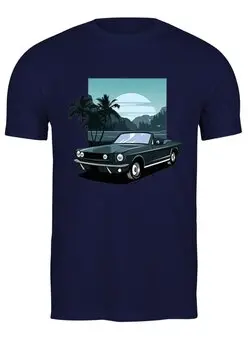 Заказать мужскую футболку в Москве. Футболка классическая Машинка  от T-shirt print  - готовые дизайны и нанесение принтов.
