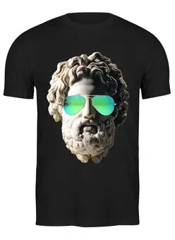 Заказать мужскую футболку в Москве. Футболка классическая Греческий бог от Ксения Золотухина - готовые дизайны и нанесение принтов.