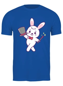 Заказать мужскую футболку в Москве. Футболка классическая Кролик фокусник от skynatural - готовые дизайны и нанесение принтов.