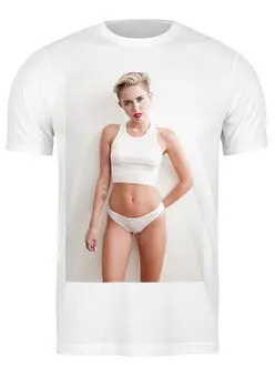 Заказать мужскую футболку в Москве. Футболка классическая Miley Cyrus от Vladec11 - готовые дизайны и нанесение принтов.