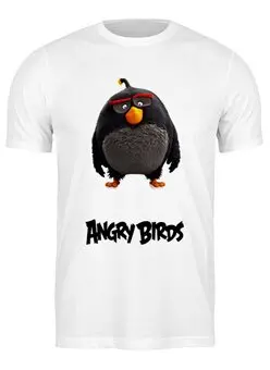 Заказать мужскую футболку в Москве. Футболка классическая Angry Birds от denis01001 - готовые дизайны и нанесение принтов.