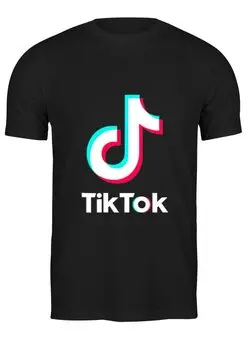 Заказать мужскую футболку в Москве. Футболка классическая TikTok  от DESIGNER   - готовые дизайны и нанесение принтов.