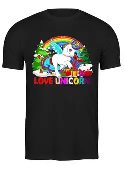 Заказать мужскую футболку в Москве. Футболка классическая ☆ Love Unicorn ☆ от balden - готовые дизайны и нанесение принтов.