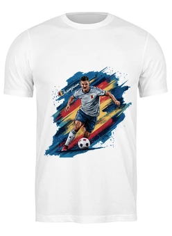Заказать мужскую футболку в Москве. Футболка классическая Футбол от Сергей  - готовые дизайны и нанесение принтов.