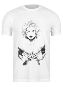 Заказать мужскую футболку в Москве. Футболка классическая Мадонна от CoolDesign - готовые дизайны и нанесение принтов.