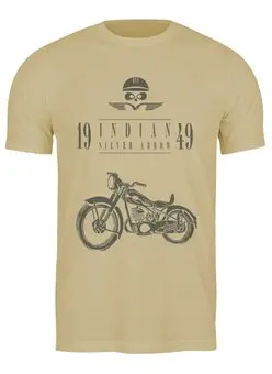 Заказать мужскую футболку в Москве. Футболка классическая Indian Silver Arrow 1949 от BeliySlon - готовые дизайны и нанесение принтов.