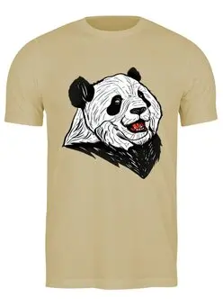 Заказать мужскую футболку в Москве. Футболка классическая Панда   от Print design  - готовые дизайны и нанесение принтов.
