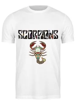 Заказать мужскую футболку в Москве. Футболка классическая Scorpions от Fedor - готовые дизайны и нанесение принтов.
