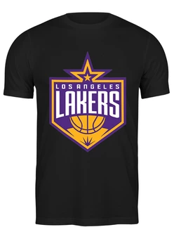 Заказать мужскую футболку в Москве. Футболка классическая Los Angeles Lakers от skynatural - готовые дизайны и нанесение принтов.