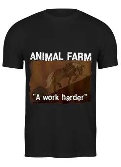 Заказать мужскую футболку в Москве. Футболка классическая animal farm от торгаш - готовые дизайны и нанесение принтов.