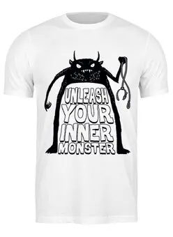 Заказать мужскую футболку в Москве. Футболка классическая Monster от Kostya  - готовые дизайны и нанесение принтов.