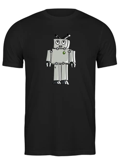 Заказать мужскую футболку в Москве. Футболка классическая Робот от cooldesign  - готовые дизайны и нанесение принтов.