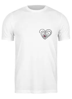 Заказать мужскую футболку в Москве. Футболка классическая Love in the Heart от blinovam220@gmail.com - готовые дизайны и нанесение принтов.