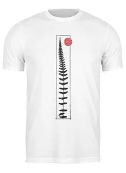 Заказать мужскую футболку в Москве. Футболка классическая Fern Geometry от oneredfoxstore@gmail.com - готовые дизайны и нанесение принтов.