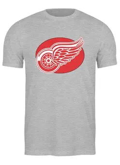 Заказать мужскую футболку в Москве. Футболка классическая Detroit Red Wings / NHL USA от KinoArt - готовые дизайны и нанесение принтов.