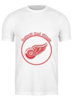 Заказать мужскую футболку в Москве. Футболка классическая Detroit Red Wings от kspsshop - готовые дизайны и нанесение принтов.