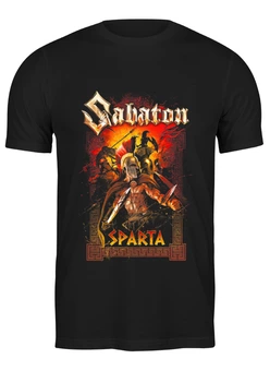 Заказать мужскую футболку в Москве. Футболка классическая Sabaton Sparta от Merch Art - готовые дизайны и нанесение принтов.