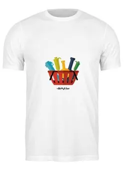 Заказать мужскую футболку в Москве. Футболка классическая Корзинка лаборанта от Biohab.ru - готовые дизайны и нанесение принтов.