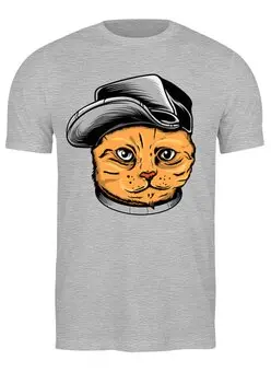 Заказать мужскую футболку в Москве. Футболка классическая Кот   от queen  - готовые дизайны и нанесение принтов.