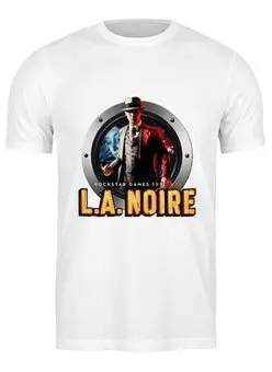Заказать мужскую футболку в Москве. Футболка классическая L A Noire от THE_NISE  - готовые дизайны и нанесение принтов.
